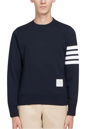 Thom Browne Heren, Sweatshirts & Hoodies, Blauw, Maat: XL Katoen