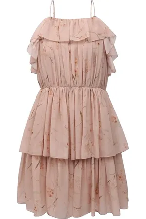 Céline Dames, Jurken, Roze, Maat: XS Chiffon