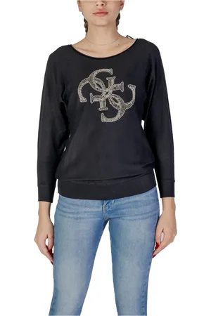 Guess Dames, Sweatshirts & Hoodies, Zwart, Maat: XS Viscose