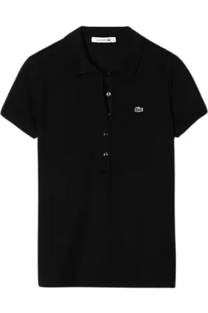Lacoste Dames, Tops, Zwart, Maat: XS Piqué