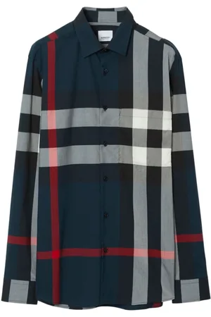 Burberry Heren, Overhemden, Blauw, Maat: L Katoen