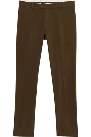 Brooks Brothers Heren, Broeken, Groen, Maat: W36 Katoen