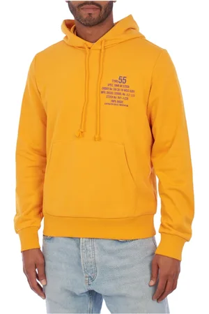 Diesel Heren, Sweatshirts & Hoodies, Geel, Maat: XL Katoen