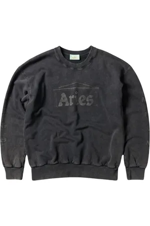 ARIES Heren, Sweatshirts & Hoodies, Zwart, Maat: L Katoen