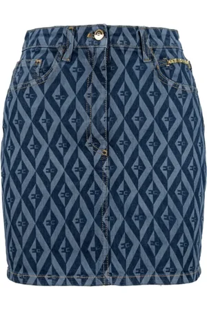 Elisabetta Franchi Dames, Rokken, Blauw, Maat: M Denim
