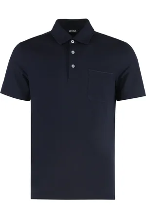 Ermenegildo Zegna Heren, Tops, Blauw, Maat: 2XL Katoen