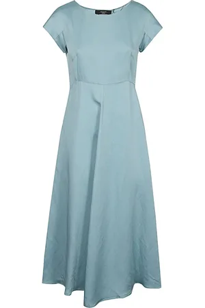 Max Mara Dames, Jurken, Blauw, Maat: 2XS Satijn