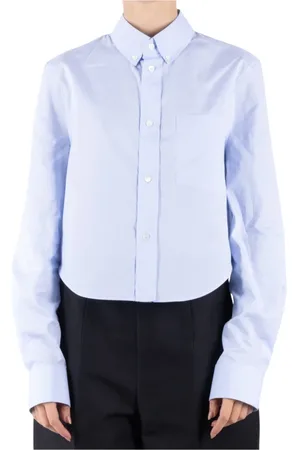 Marni Dames, Blouses & Shirts, Blauw, Maat: S Katoen