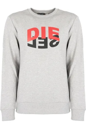 Diesel Heren, Sweatshirts & Hoodies, Grijs, Maat: S Katoen