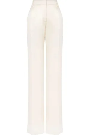 Alberta Ferretti Dames, Broeken, Wit, Maat: S