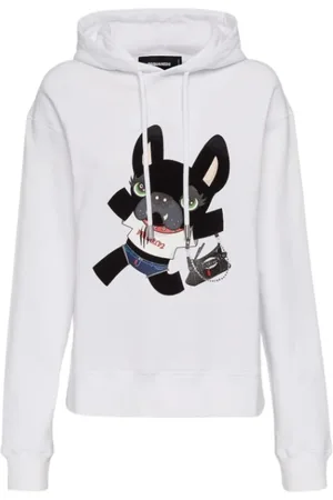 Dsquared2 Heren, Sweatshirts & Hoodies, Wit, Maat: S Katoen