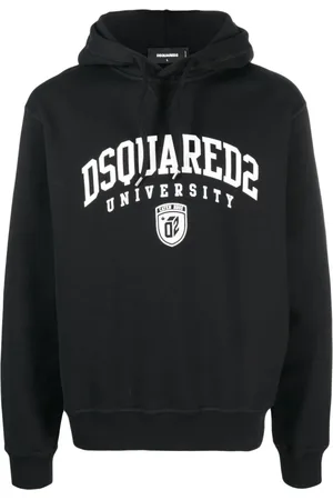 Dsquared2 Heren, Sweatshirts & Hoodies, Zwart, Maat: L Katoen