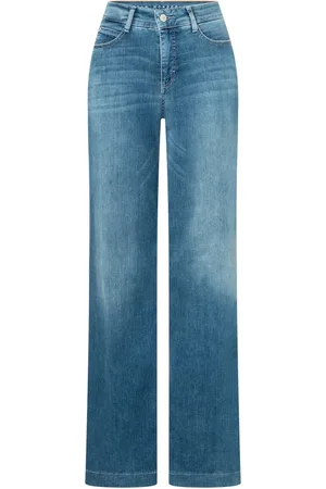Mac Dames, Jeans, Blauw, Maat: M L34 Denim