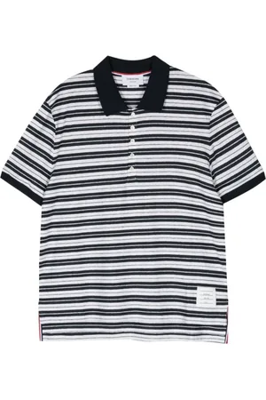 Thom Browne Heren, Tops, Blauw, Maat: S Linnen