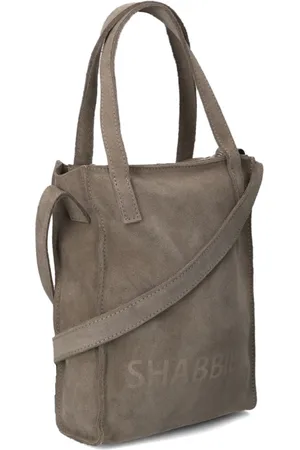 Shabbies Amsterdam Dames, Tassen, Grijs, Maat: ONE Size Suède