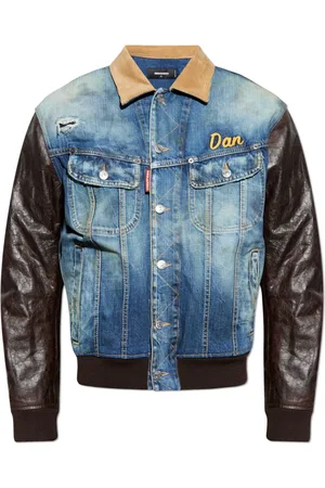 Dsquared2 Heren, Jassen, Blauw, Maat: 2XL Leer