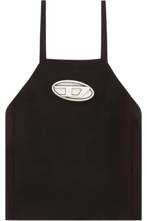Diesel Dames, Tops, Zwart, Maat: L Zijde