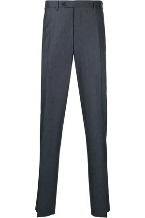 CANALI Heren, Broeken, Blauw, Maat: 3XL Wol