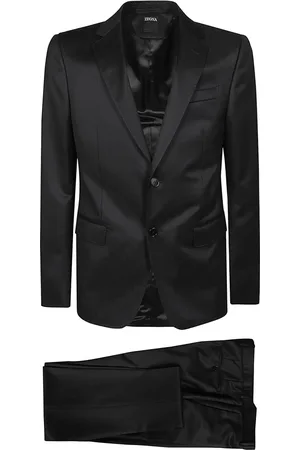 Ermenegildo Zegna Heren, Pakken, Zwart, Maat: 2XL Wol