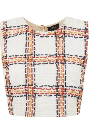 Elisabetta Franchi Dames, Tops, Veelkleurig, Maat: S Tweed