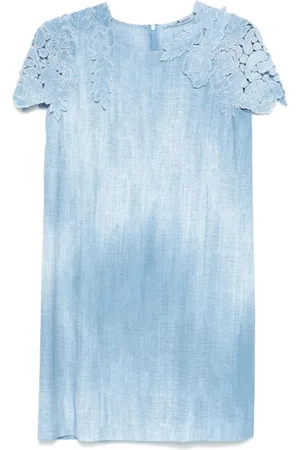 ERMANNO SCERVINO Dames, Jurken, Blauw, Maat: S Viscose