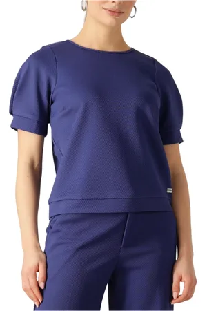 POM Amsterdam Dames, Blouses & Shirts, Blauw, Maat: S