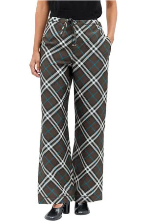 Burberry Dames, Broeken, Bruin, Maat: 2XS Zijde
