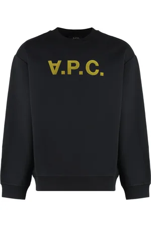 A.P.C. Heren, Sweatshirts & Hoodies, Zwart, Maat: L Velours