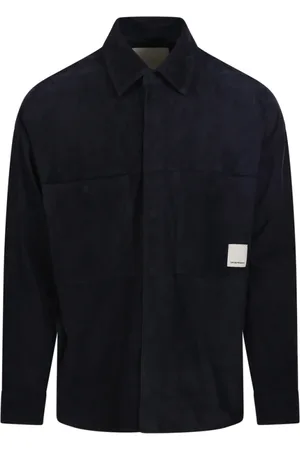 Emporio Armani Heren, Overhemden, Blauw, Maat: M Leer