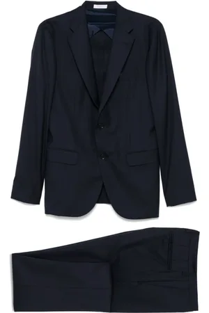 Boglioli Heren, Pakken, Blauw, Maat: 2XL Wol