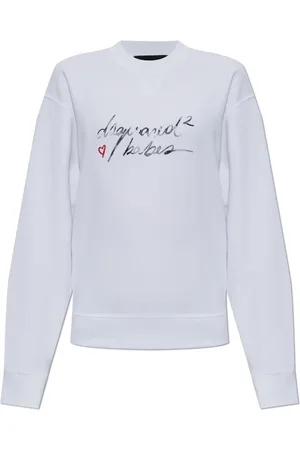 Dsquared2 Dames, Sweatshirts & Hoodies, Wit, Maat: XS Katoen