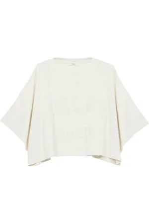 Chloé Dames, Tops, Wit, Maat: S Katoen