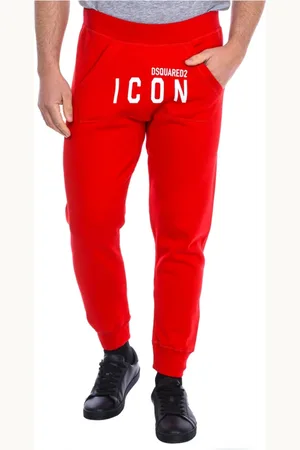 Dsquared2 Heren, Broeken, Rood, Maat: 2XL Katoen