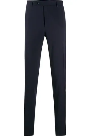 CANALI Heren, Broeken, Blauw, Maat: 5XL Wol