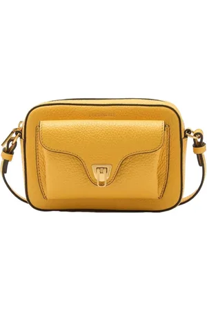 Coccinelle Dames, Tassen, Geel, Maat: ONE Size Leer