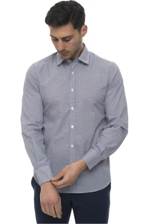 CANALI Heren, Overhemden, Blauw, Maat: L Katoen