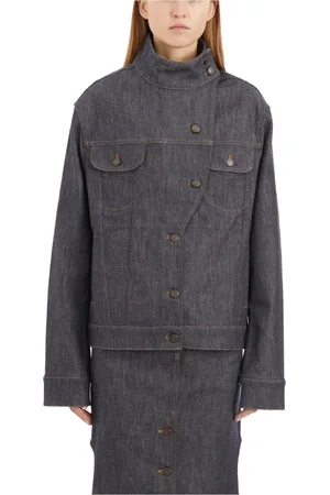 Courrèges Dames, Jassen, Grijs, Maat: S Denim