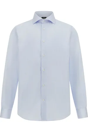 Boggi Milano Heren, Overhemden, Blauw, Maat: 5XL Katoen