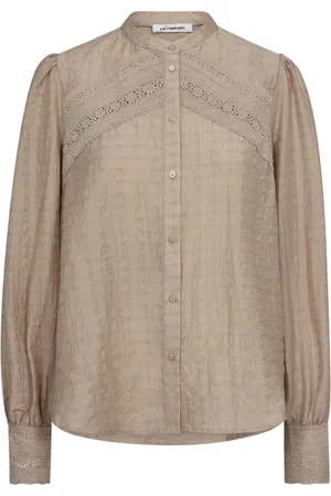 Co`Couture Dames, Blouses & Shirts, Grijs, Maat: S Viscose