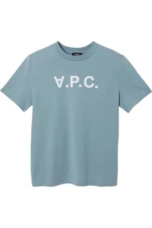 A.P.C. Heren, Tops, Blauw, Maat: M Katoen