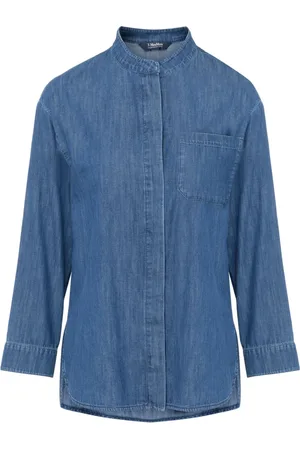 Max Mara Dames, Blouses & Shirts, Blauw, Maat: L Denim