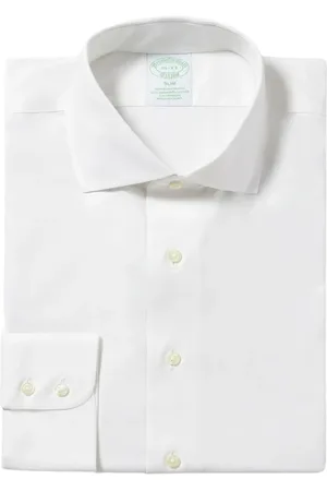 Brooks Brothers Heren, Overhemden, Wit, Maat: XL Katoen