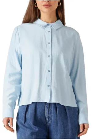 Modstrom Dames, Blouses & Shirts, Blauw, Maat: L