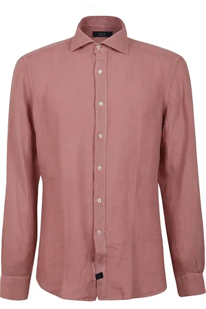 FAY Heren, Overhemden, Roze, Maat: 2XL Linnen