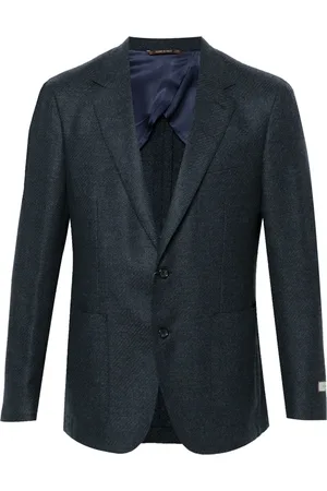 CANALI Heren, Jassen, Blauw, Maat: 2XL Wol