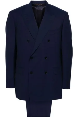CANALI Heren, Pakken, Blauw, Maat: 4XL Wol