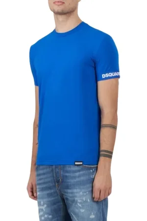 Dsquared2 Heren, Tops, Blauw, Maat: M Katoen