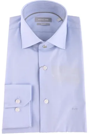 Michael Kors Heren, Overhemden, Blauw, Maat: S Katoen