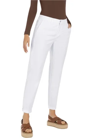 Mac Dames, Broeken, Wit, Maat: 2XL Katoen