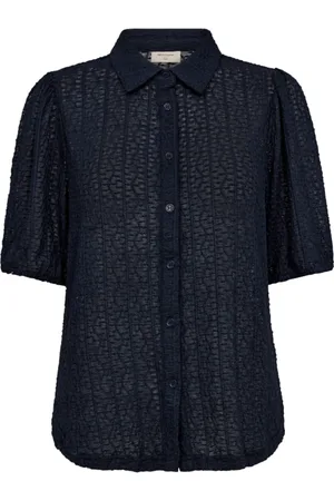 Freequent Dames, Blouses & Shirts, Blauw, Maat: XS Polyamide